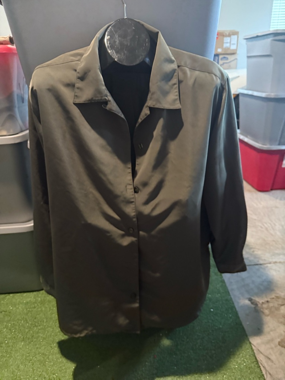 Classic Men's Olive Button-Front Jacket p73